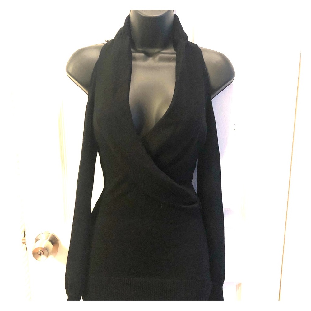 Cold shoulder sweater